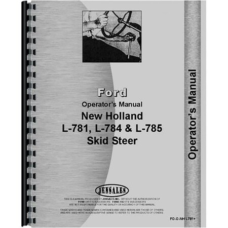 Operators Manual Fits New Holland L784 Skid Loader Steer